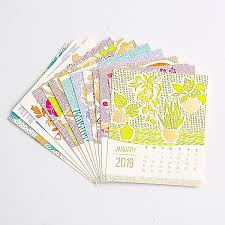 2019 Letterpress Foil Calendar Paper Source Letterpress Calendar 2021 Calendar