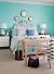 Modern Turquoise Living Room