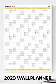 Large Printable 2020 Planner Calendar With Minimalist Design Etsy In 2020 Wall Planner Planner Calendar Large Printable