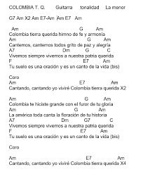 Cantemos, cantemos todos grito de paz y alegria. Musicarte Colombia Tierra Querida Para Guitarra