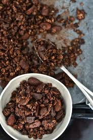 Les Bonheurs D Anne Alex Granola Double Chocolat Et Amandes V Recette Granola Maison Recette De Petit Dejeuner Granola Au Chocolat