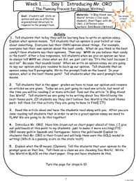 4th grade opinion meld lessons aligned to ccss. What Is Opinion Writing 4th Grade Know It Info