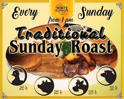 All You Can Eat Sunday Roast From 1pm We Refill Your Plate Until You Re Full At The White Elephant Bar Restaurant Re Sunday Roast White Sand Beach Roast