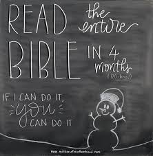 (for those who like details, there's a webpage devoted to how long it takes to read each book of the bible. You Can Read The Entire Bible In 120 Days Mission Of Motherhood
