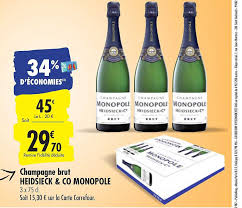 This is a good news for the wine lovers and collectors. Offre Champagne Brut Heidsieck Co Monopole Chez Carrefour