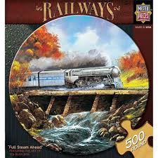 New York Central Full Steam Ahead Jigsaw Puzzle 500 Pc Big Puzzles Round Puzzles New York Central