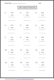 Decimals Worksheets Decimals Worksheets Grade 5 Math Worksheets Math Practice Worksheets