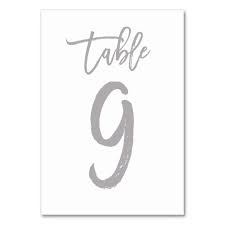Create Your Own Table Card Zazzle Com Silver Table Table Numbers Hand Lettering
