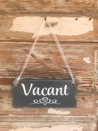 Occupied Vacant Double Sided Bathroom Sign 12 Long X 5 5 Wide Sign Bathroom Signs Bathroom Door Sign Bathroom Red