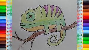 How to draw a chameleon easy. How To Draw A Chameleon Step By Step Easy Animals To Draw