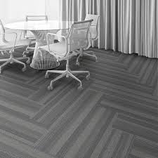 Interface Street Smart Sidewalk Herringbone Floor Design Modular Carpet Tiles Commercial Flooring