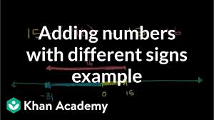 Touch device users, explore by touch or with swipe gestures. Adding Numbers With Different Signs Video Khan Academy