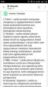 Materi lengkap cerita dongeng yang meliputi pengertian, ciri, struktur, jenis, dan unsurnya. Pengertian Teks Fabel Dalam Basa Sunda Adalah Brainly Co Id