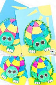 Printable Paper Turtle Craft Fur Kinder Sara Schult Blog Craft Fur Kinder Paper Printable Turtle Crafts Sea Crafts Kids Art Projects