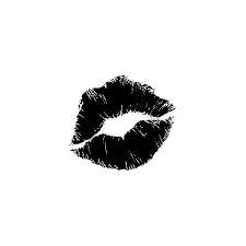 Black And White Kiss Logo Kiss Lips Black And White Liked On Polyvore Featuring Beauty And Black Lipstick Lip Print Tattoos Kiss Tattoos Kiss Lip Tattoos