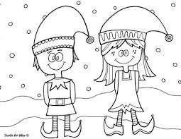 The best resources also come in the form of original elf coloring pages. Cute Boy And Girl Elves Coloring Pages Printable Christmas Coloring Pages Christmas Elf