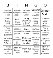 They're just a sneaky way to get you to look at the answers, which contain a wealth of information on how your diet affects your health. Nutrition Bingo Bingo Card