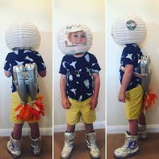 Walk and jump like an astronaut on the moon; Rocket Astronaut Costume For Kid Space Helmet Blast Off Jetpack Craftidea Org Space Costumes Astronaut Costume Space Party