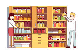Grosses sortiment gunstiger kleiderschranke schranksysteme und kuchenschranke im online shop von roller. Mann Und Frau Die Hausarbeit Im Speiseschrank Oder Im Keller Tun Vektor Abbildung Illustration Von Auslegung Storung 91610759