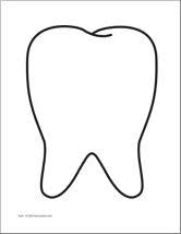 Pre K Fun Dental Health Preschool Tooth Template Dental Health Activities