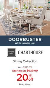 Increase your savings by purchasing a complete dining room set. American Signature Furniture Designer Looks At Value Prices