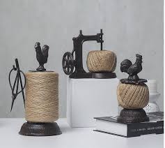 Check spelling or type a new query. Antique Rustic Big Rooster Cast Iron Hemp Rope Roll Holder With Scissors Figurines European Home Garden Decor Animal Statues