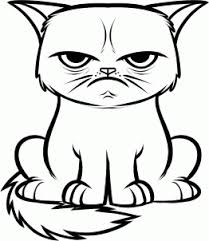 Grumpy Cat Coloring Page Because Someone Didn T Tell Me That They Were Doing A Grumpy Themed Storytime Some Little Cat Coloring Page Cat Drawing Cat Colors