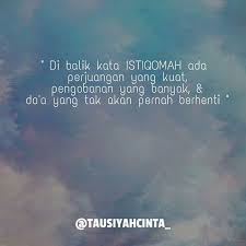 Check spelling or type a new query. Tausiyah Cinta Di Balik Kata Istiqomah Ada Perjuangan Yang