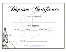 Fill out, securely sign, print or email your baptism certificate form instantly with signnow. Free Printable Baptism Certificates Blank Template