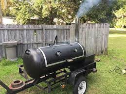 Reverse Flow Smoker Trailer Build From A 120g Propane Tank With Cook Images Smoker Trailer Propane Tank Smoker Plans