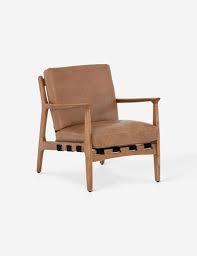 Kenneth Leather Accent Chair Brown Leather Accent Chair Leather Chair Accent Chairs