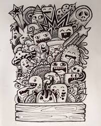 Doodle art vexx black and white. Pin On Grafity