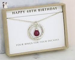 40th Birthday Present Ideas For Her Jewellery 40th Birthday Gift For Her July Birthday Gift Ruby Necklace Silver July Birthstone Gift For 4 40th Birthday Gifts Birthday Gifts For Her July Birthday Gifts
