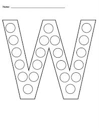 Letter W Do A Dot Printables Uppercase Lowercase Letter W Worksheets Letter A Crafts Do A Dot