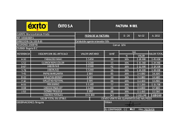 The company's activities are structured into three geographical. Factura De Venta Almacenes Exito S A Colombia