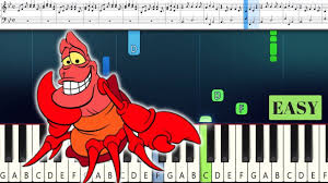 The Little Mermaid Under The Sea Easy Piano Tutorial With Sheet Music Youtube
