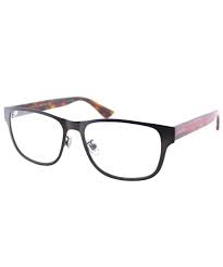 gucci gg0007o 004 brown rectangle eyeglasses modesens