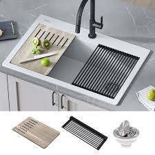 We did not find results for: Kraus Kgtw1 33wh Bellucci Workstation 33 Inch Drop In Granite Composite Single Bowl Kitchen Sink In White With