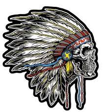 Side Headdress Patch Indian Skull Vintage Indian Motorcycles Indian Motorcycle