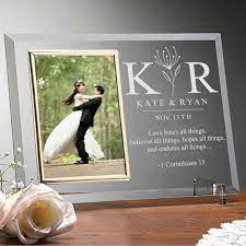 Wedding Frame Personalized Glass