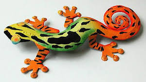 Gecko Hand Painted Metal Art 19 Quot Wall Hanging Haitian Steel Drum Tropic Decor Rl 106 Yo Gecko Wall Art Metal Gecko Wall Art Tropical Wall Decor