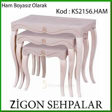 Boyanmamis Zigon Sehpa Modelleri Tasarim Dekorasyon Urunler