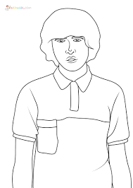 stranger things coloring pages free printable of all characters