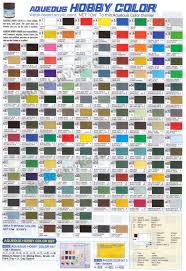 Gunze Sangyo Hobby Color Chart Foto Hobby And Hobbies