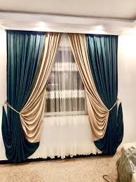 يحل محل النشاط الإشعاعي جوع ستائر تركواز وبيج Findlocal Drivewayrepair Com