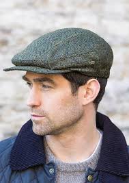 Mucros Weavers Kerry Cap, Irish Hat for Men, Herringbone Wool, Green ,  X-Large at Amazon Men's Clothing store