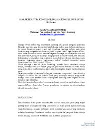 Gunakan contoh dalam perbincangan anda. Doc Karakteristik Konselor Dalam Konseling Lintas Budaya Hartika Fitri Academia Edu