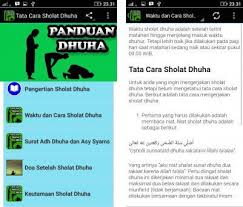 Sholat dhuha sendiri merupakan ibadah sholat sunnah yang berjumlah genap dan dapat dikerjakan minimal 2 rakaat hingga 8 rakaat sesuai pilihan. Download Petunjuk Sholat Dhuha Lengkap App Apk App Id Com Waelah Panduan Sholat Dhuha Lengkap