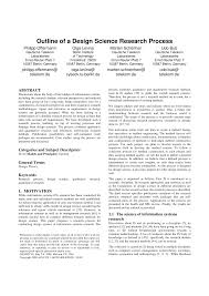 This is both an expansion of your abstract and a more concise summation of your literature review. Http Wise Vub Ac Be Sites Default Files Thesis Info Outline Of Design Science Research Process Pdf