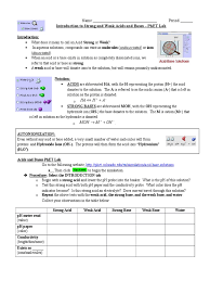 Ph worksheet answer key awesome introduction to acids and bases from acids bases and ph worksheet answers , source:thebruisers.net. Acids And Bases Phet Acid Ph